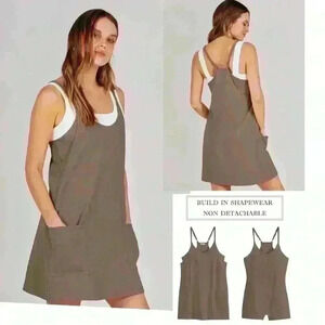 ANRABESS  Mini Romper Dress Workout Sports Athleisure built in Shorts Size S